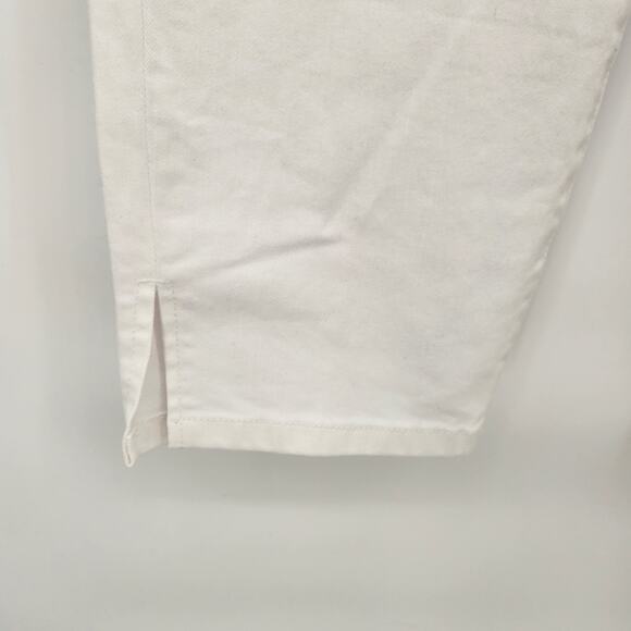 Soft Surroundings White Denim Elastic Waistband Pull on Cropped Jeans Women's XL - Picture 7 of 9